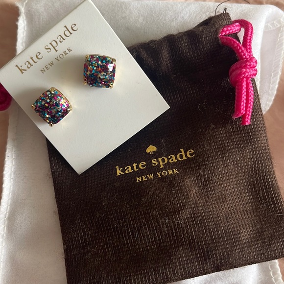 Kate Spade Stud Square Earrings Multicolor - Picture 1 of 4